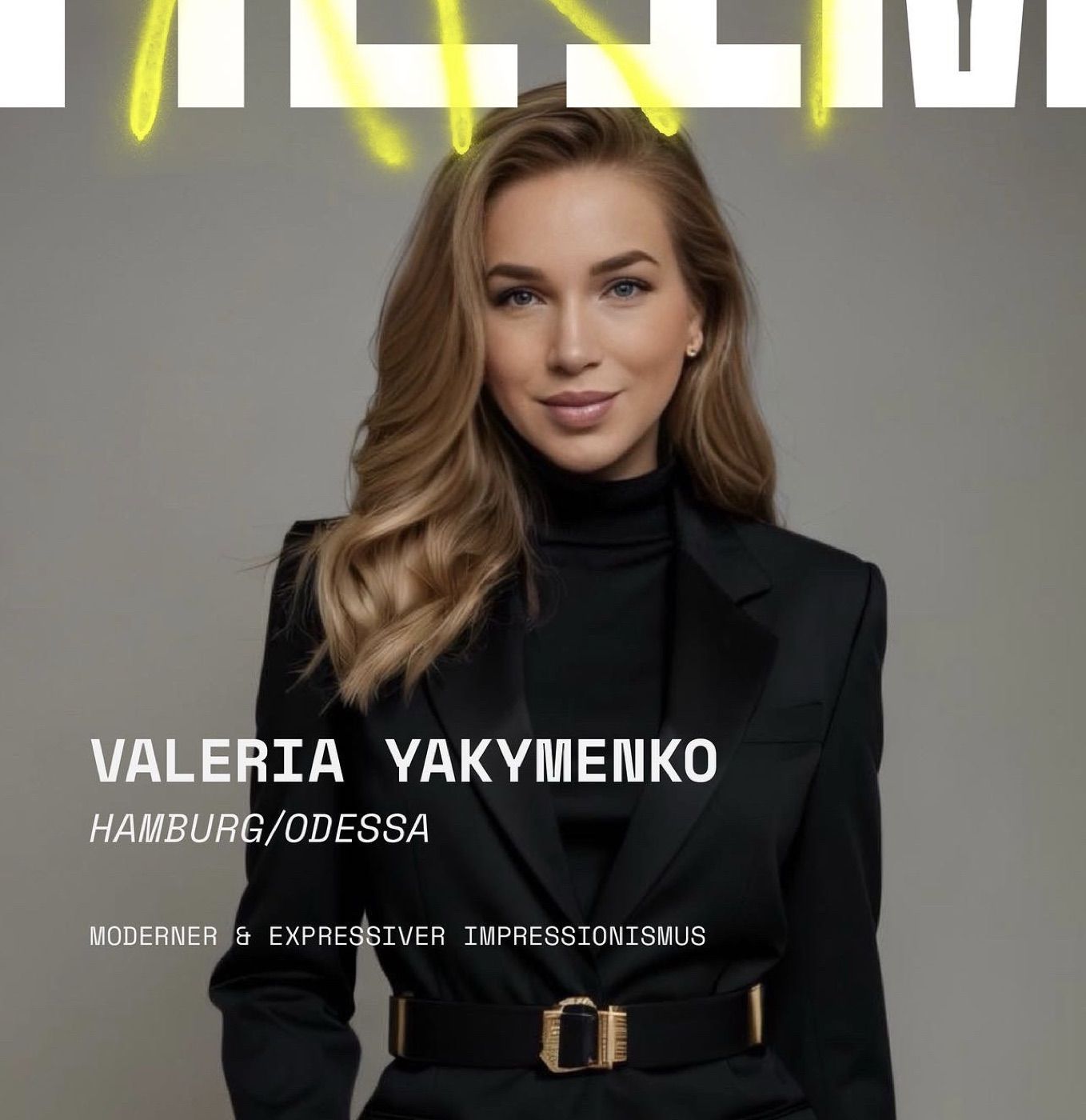 Ankündigung der Ausstellung mit Valeria Yakymenko in der WALL Galerie