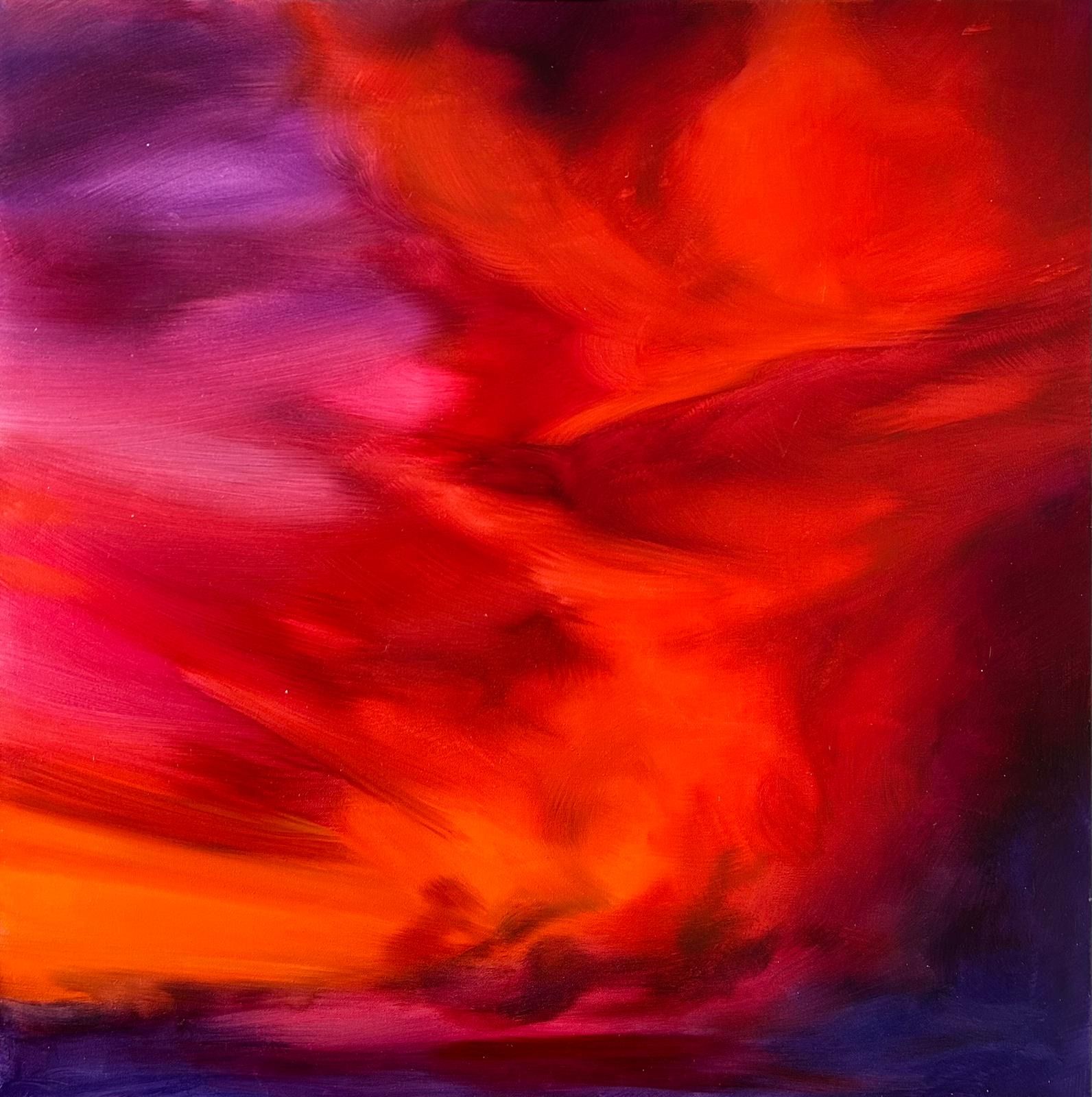 Metamorphosis — abstraktes Farbspiel in Rot, Magenta und Violett, Soul Kollektion